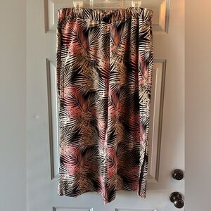 White House Black Market tropical print crop pants 14L